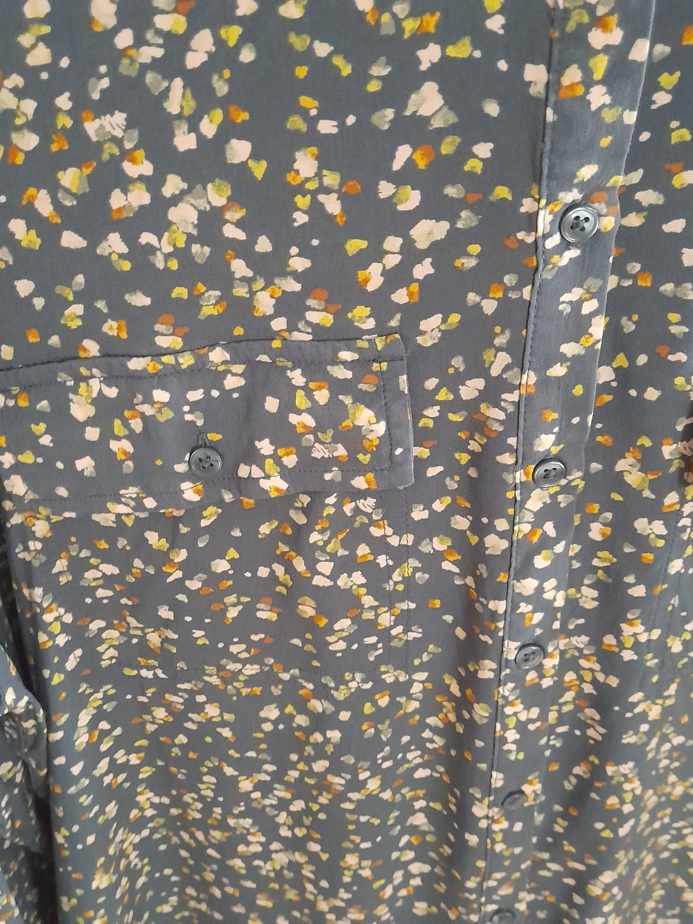 Reitmans Blue Floral Button-Up Blouse - Picture 4 of 6